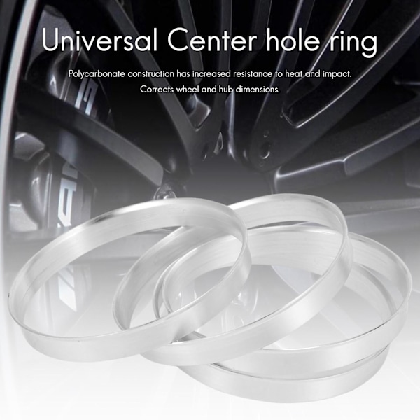 4 x Universaalit alumiiniset keskiörengassarjat 74,1 mm O/d 72,6 mm I/d