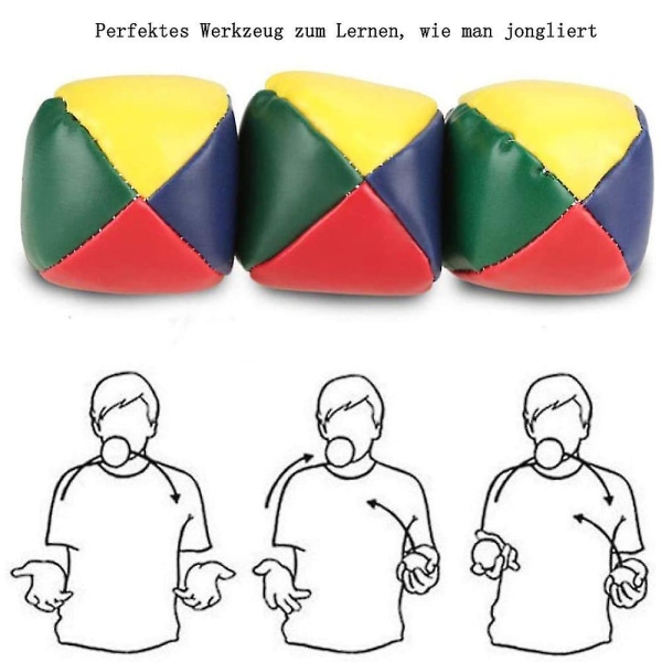Tasker med begynder-jongleringsbolde, højkvalitets mini-jongleringsbolde, holdbare jongleringsboldsæt, enkle og bløde jongleringsbolde til drenge