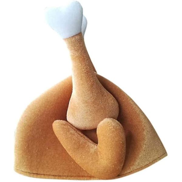 Thanksgiving Plys Tyrkiet Hat, Stegt Tyrkiet Hatte, Thanksgiving Day Kostumefest Tilbehør (Brun)