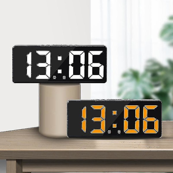 Smart stort digitalt vægur - App-styring af tid/dato/&lydaktivering og nedtællingsfunktion - Trinløs lysstyrke og lydstyrke - Alarm med snooze-funktion Blue