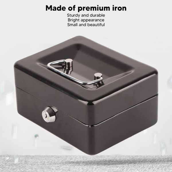 Portable Lockable Cash Box For Small Business, Multifunctional Storage Solution Keeps Important Items Safe With Durable Steel Construction