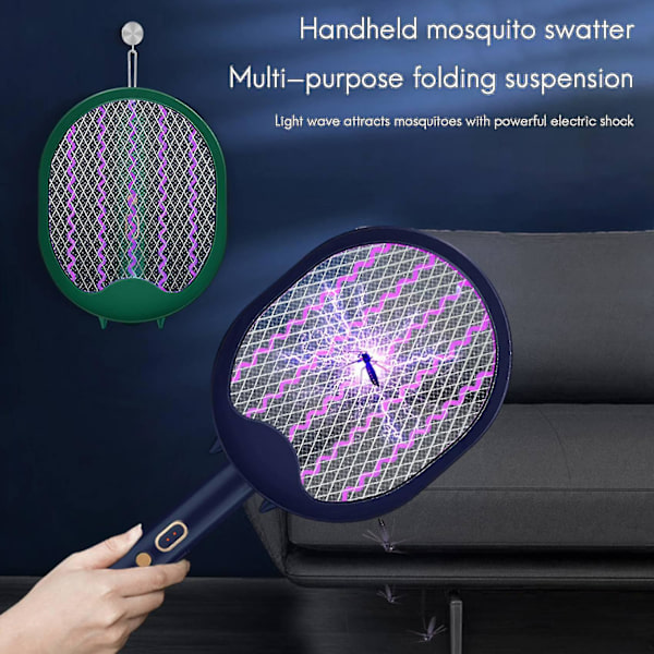 3000v sähköinen hyönteisraketti Swatter Zapper Ladattava kesähyttysten tappaminen Fly Bug Zappe