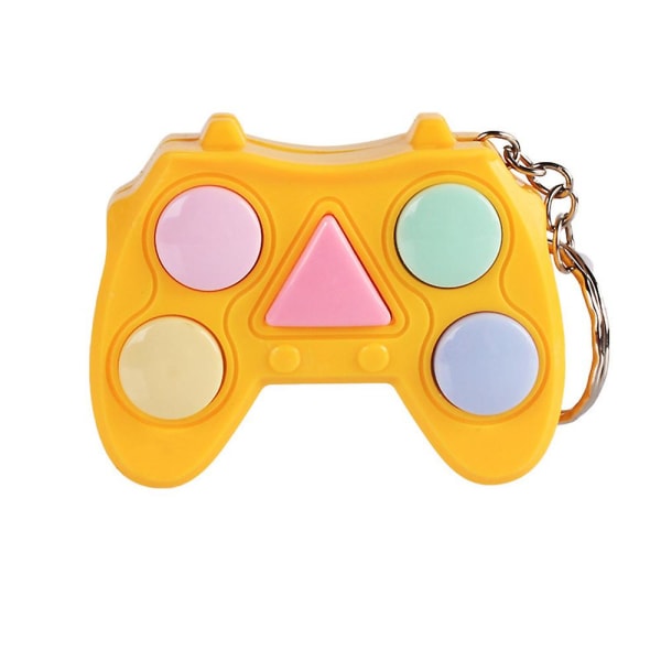 Barn Mini Håndholdt Spillkonsoll Nøkkelring Minnespill Gaver Yellow
