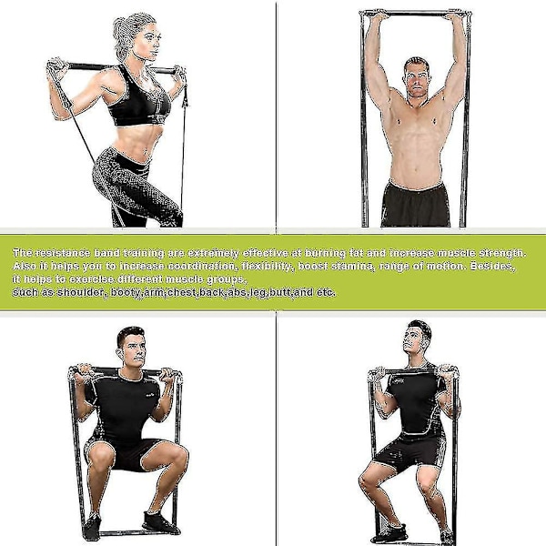 Rion motstandsbøyle, motstandsbåndsbøyle maks belastning 800lb kompatibel med hjemmetrening, styrketrening, fitnessbøyle, trening for hele kroppen