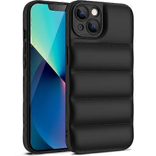 Stødsikkert iPhone 15-cover med luftaffjedringsbeskyttelse (Sort)[JUN]