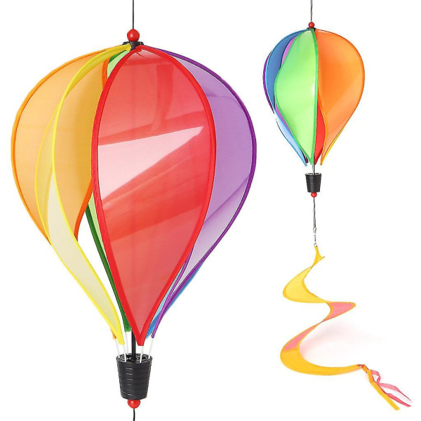 Ballong Vindsnurra Leksaker Barn Spiral Trädgårdsdekorationer Färgglada Utomhus Spinner