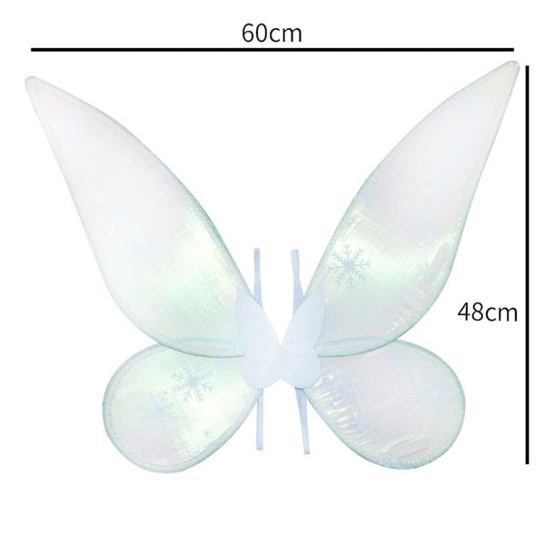 Kids Girls Butterfly Angel Elf Wings Cosplay Party Performance Pros White