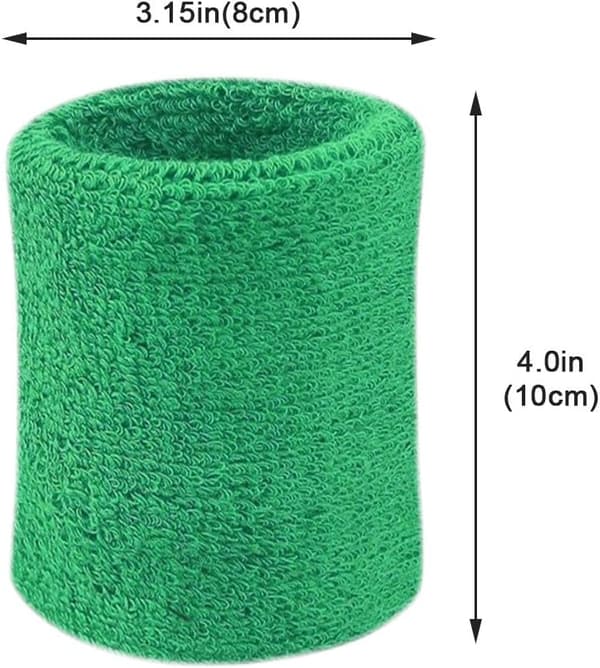 Gröna, 2 handledsskydd, 10 cm mjuka bomullsvadderade sport-handledsskydd