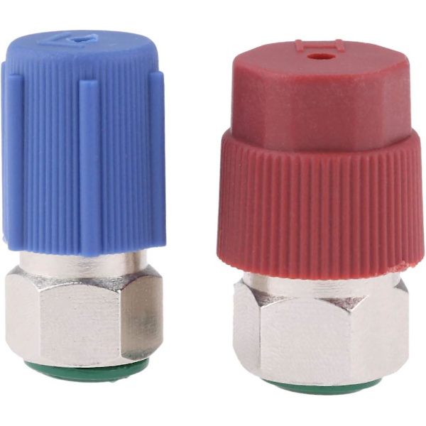 R12 till R134A AC Retrofit-adapterkit, R12 R22 till R134A Hög/Låg Anslutningsport Retrofit 1/4 till 7/16\"-20 UNF Konverteringsadapter