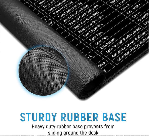 Tastatur Excel Snarveier Musematte (900x400mm), Datatastatur Musematte