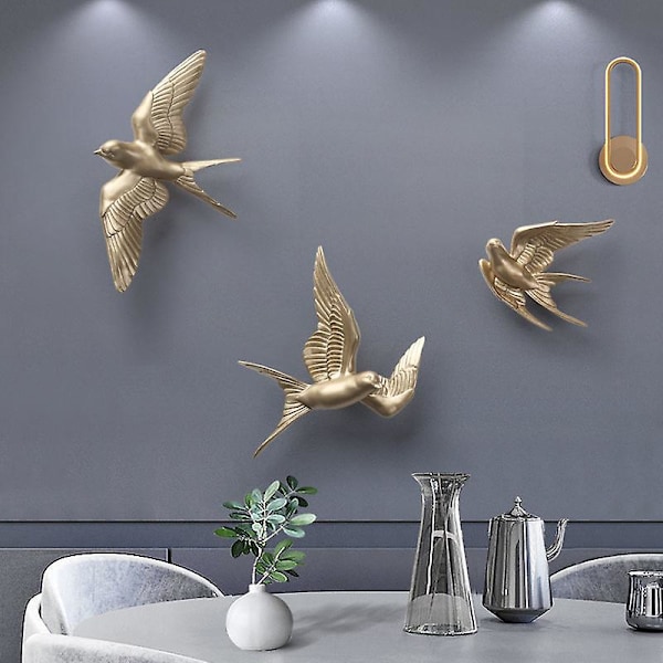 3D Fashion Svale Vægdekoration Innovativ Nem Installation Vægmonterede Ornamenter Til Stue C White