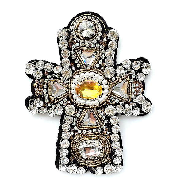 For Kreativ For Rhinestone For Cross Patch Stor For Cross Klær Merke Sy