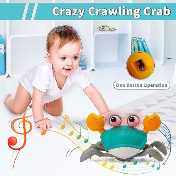 Crawling Crab Musical Toy - Toddler Electronic -up Crawling Toy With Automatic Obstacle Avoi - Moving Toy