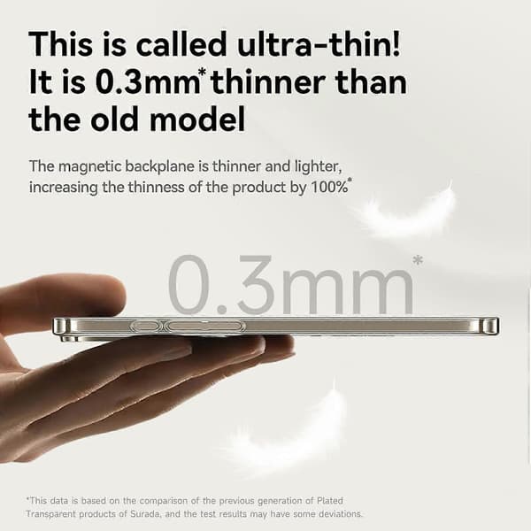 SULADA Deksel til iPhone 15 Pro Max Kompatibel med MagSafe Stativ Klar PC Telefondeksel Multicolor Titanium Grey