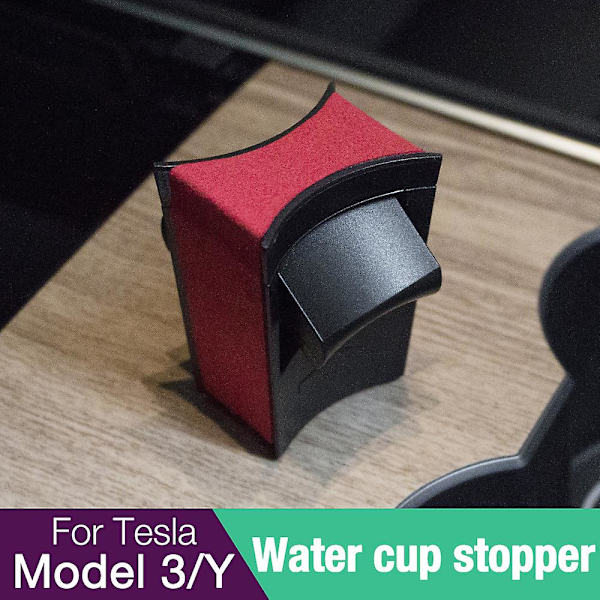 För Tesla Model 3 Model Y 2022 Center Console Vattenkopphållare Model3y Interiör Anti Spill Och Anti Shake Kopphållare|dryckeshållare|