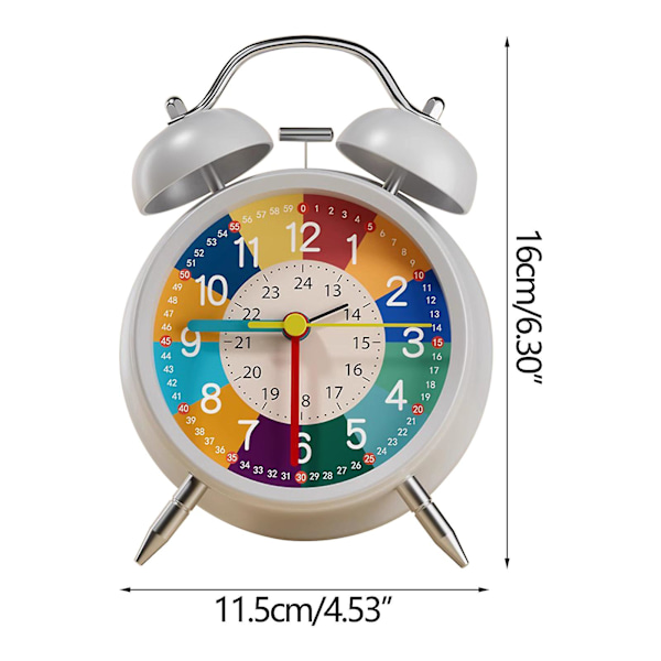 Väckarklockor för sovrum Barn Väckarklocka, Analog Väckarklocka, Ingen Tick, Lärande Väckarklocka, Barn Kvarts Väckarklocka D One Size