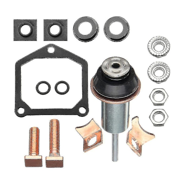 Startmotor Solenoid Reparation Ombyggnadssats Kontakt & Plunger Montering Byte