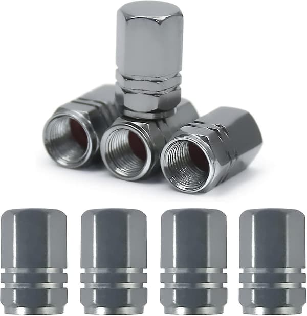 8 stk. aluminiumsventilhette | Dekkventilhetter | Bilventilhette med pakning | for biler, SUV