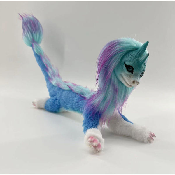 Drageplysj for Raya og den siste dragen Sisu HAOBUY Interchangeable Action Toy - Blå Lilla