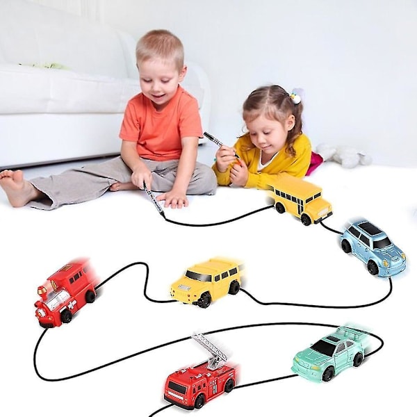 Enlighten Magic Pen Inductive Car Lastenjuna Tankki Leluauton Piirrä Linjat Induktioraide Auto Lapset