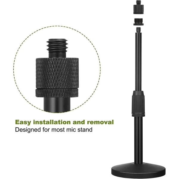 8 stk mikrofonstativadapter mikrofontrådadaptersett 5/8 hunn til 3/8 hann og 3/8 hunn til 5/8 hann skrueadapter tråd for mikrofonstativ Montering til