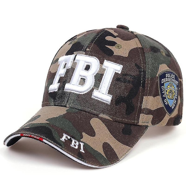 Utsläppsförsäljning Nytt Mode Fbi Broderi Baseball Cap Herr Dam Snapback Caps Unisex Justerbar Hip Hop Pappa Hat Herr Sport Fritidshattar Gorras Dark Blue