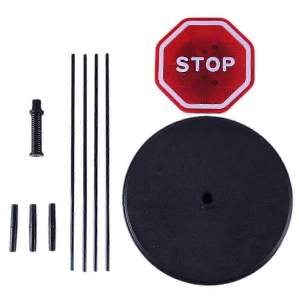 Justerbart LED-stopskilt til garageparkeringsassistance med blinkende lys BlackRedWhite