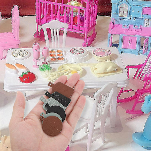 9 stk. Bestikkbrett Mini Hus Fruktplater Mini Ornament Mini Husdekorasjoner