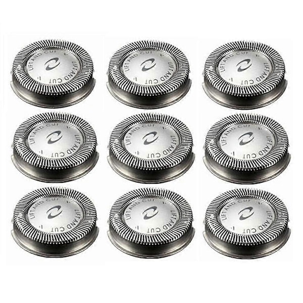 9 stk. Erstatningshode for barberhøvel for Philips Norelco HQ3 HQ4 HQ55 HQ56 HQ6900 HQ6868 HQ5812 HQ6874 Razor Blade silver