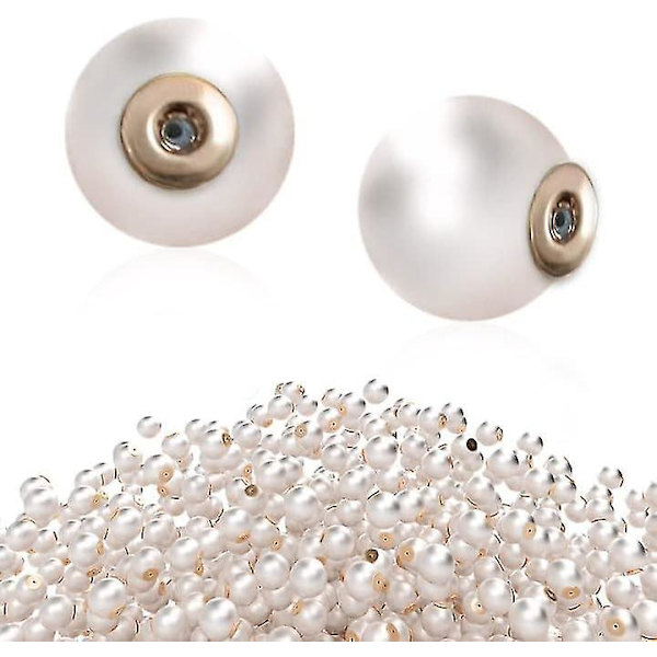 100 kpl helmiä korvakorun takat nastoille, helmi edessä ja takana korvakorut hypoallergeeninen korvakorun takat, 8mm kaksisuuntainen pallo korvakorut