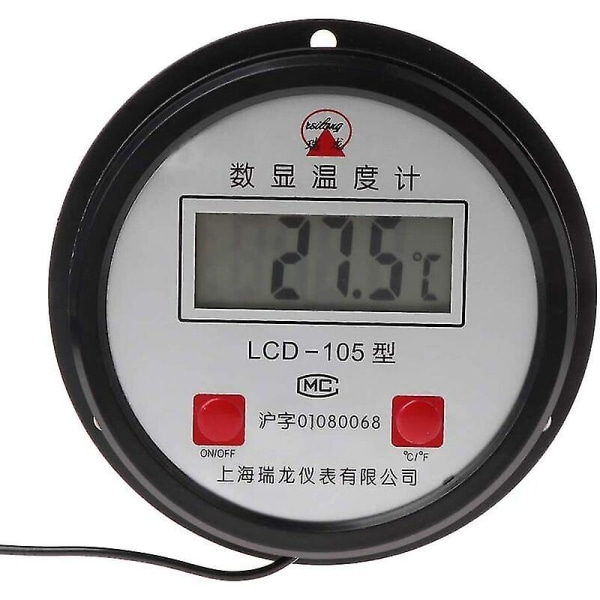 Högtemperatur industriell digital termometer med 10m prob