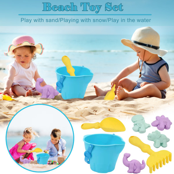 7Piece Beach Toy Sand Set Sand Leke Sandkasse Leke Sommer utendørs leke