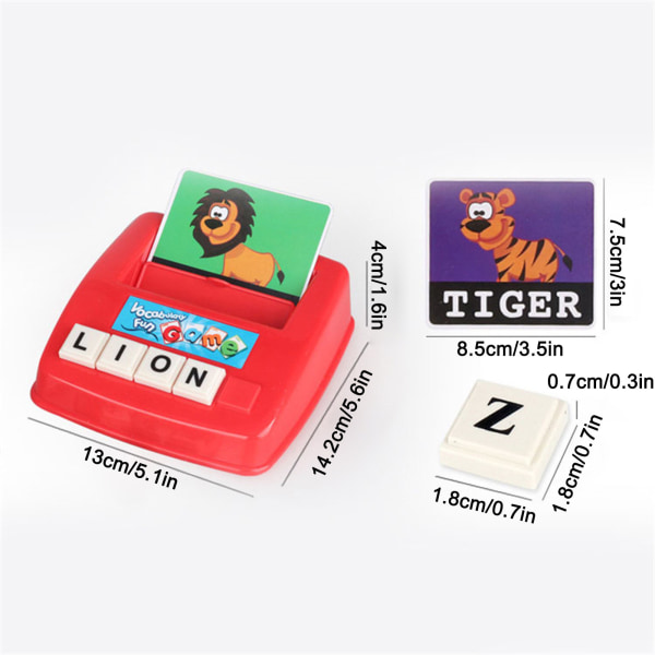 Matchende bokstavtallspill for barn Oppgradert 2 i 1 Words Flash-kort