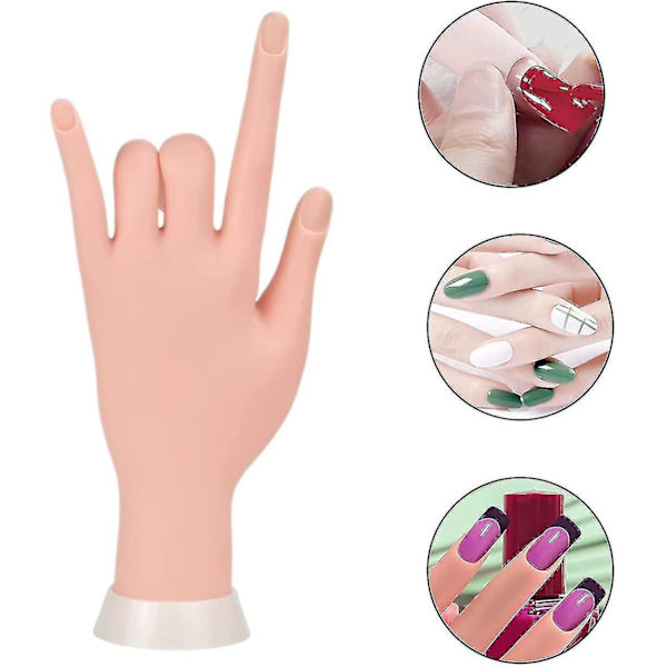 Mjuk PVC rörlig hand för manikyrträning Manikyr Manikyrist Manikyr Skönhet