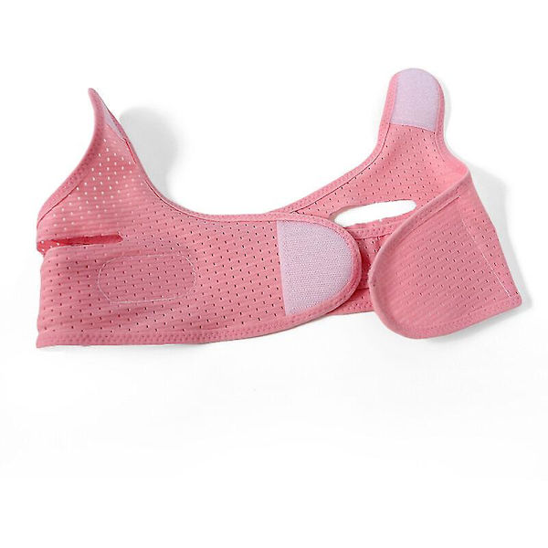 Støpt ansiktsmaske for løfting av rynker, stram bandasje for søvn, pustende og sklisikker om sommeren, rosa dobbel løfting