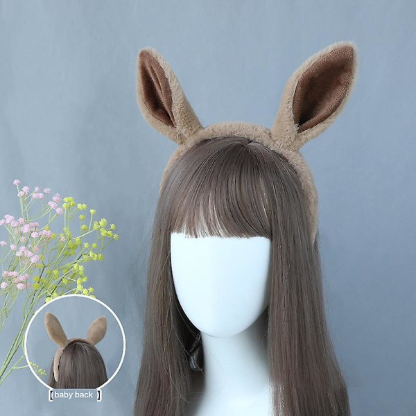 Horse Ear Headband Animal Hair Hoop Plush Horse Ears Realistic Lolita Headband