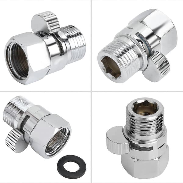 Brusehoved Stopventil Flowkontrol Stopventil Messing Vandhane Flowhastighed Universal Reservedel
