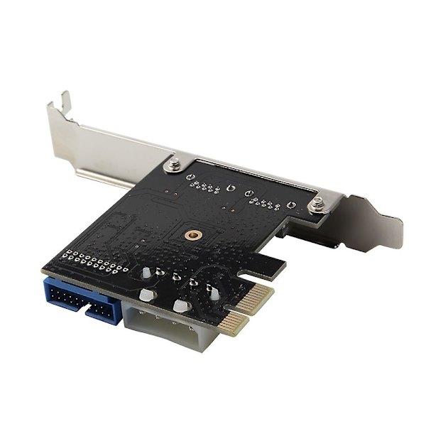 PCI-E till USB 3.0 expansionskort 19-stifts omvandlare extern 2-ports USB 3.0 dubbla USB 3.0-gränssnitt för PC-skrivbord