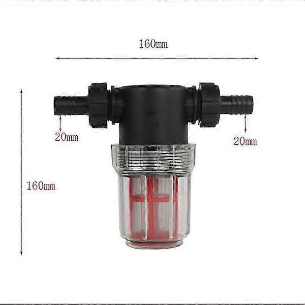 Trycktvätt Vattenfilter Inline 20mm Slang 100 Mesh Inlopp Snabbkopplingsfilter