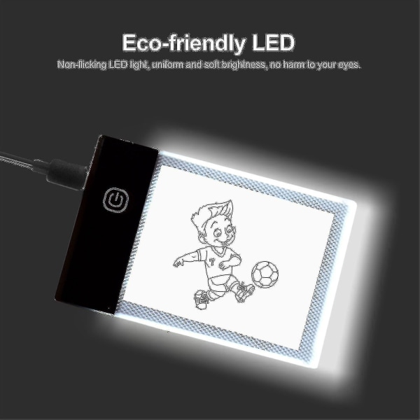 Bläddringsboksats med ljusdyna Led ljuslåda Tablet 300 ark ritpapper blädderblock med bindningsskruvar för ritning Spårning Animation skissar Caroo