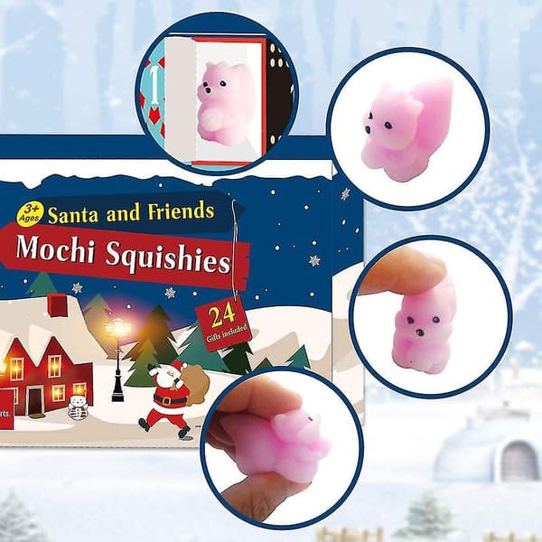 Luova 24 päivän joulukalenteri Eläimet Squish Lelu Set X @bugu