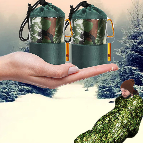 2-pack nödsömnväska, lätt överlevnadssömnväska - WELLNGS