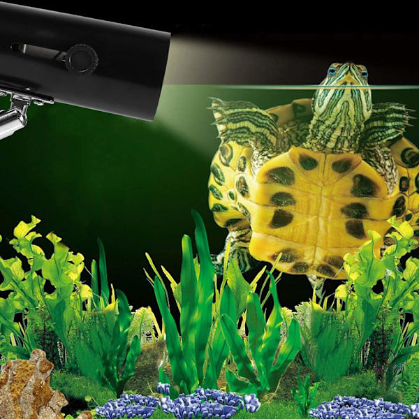 E27 med klemme og 1,8 m kabel til krybdyrlampe, maks. 150W Fleksibel sort E27 skildpadde terrarium fatning klemme varmelampe (uden pære)