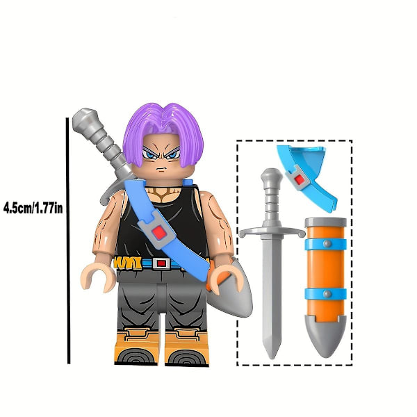 4 stk. Tilpass dine egne Anime Mini Brick Action Figures - Tegneserie Bricks Mini Action Toy Figures! Jule Halloween Gave/dekor
