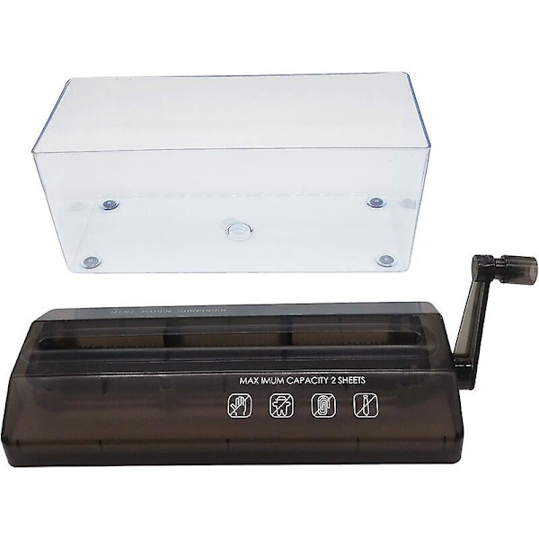 A4-papirshredder, manuell dokumentshredder for kontor, skole, hjem, bærbar shredder for papir og dokumenter