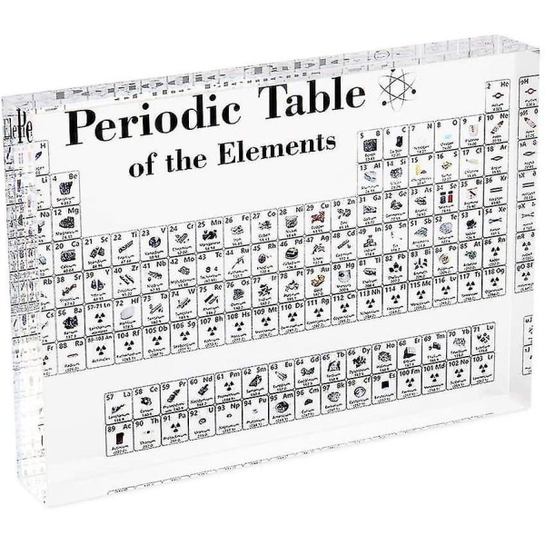 Periodisk system af de kemiske grundstoffer lavet af akryl, periodisk tabel repræsentation