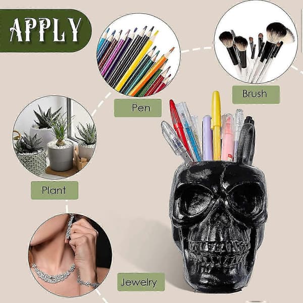 2 stk. kranie makeup børsteholder pen