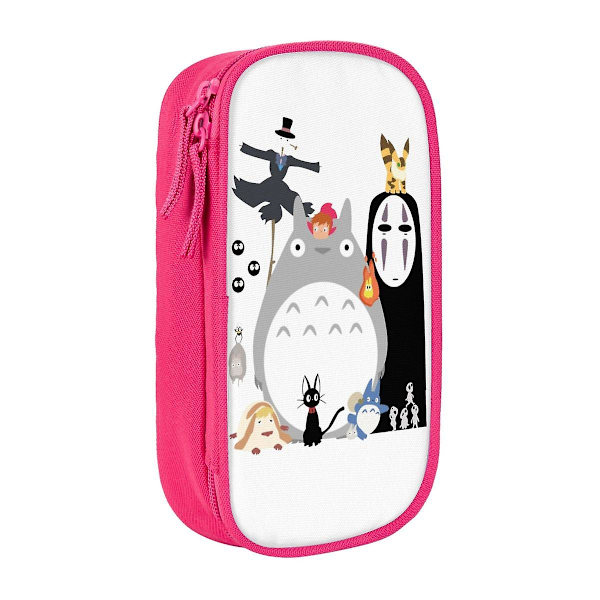 Min Nabo Totoro Blyantsæske Sød Anime Pen Box Tasker Til Studerende Stor Opbevaring Studerende Skolegaver Blyantsæske Pink