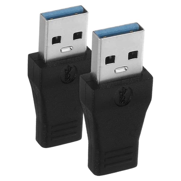 USB til Type-C Konverter Sort 2-pak Designet til Computerudstyr Aktiverer Dataoverførsel Black