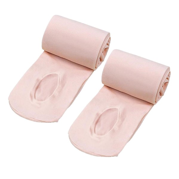2 par vuxna balettstrumpbyxor danssstrumpor danstrumpbyxor stretchiga strumpbyxor för kvinnor flickor (storlek L passar för höjd 150-175 cm ljusrosa)